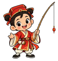 成语装束的小书童